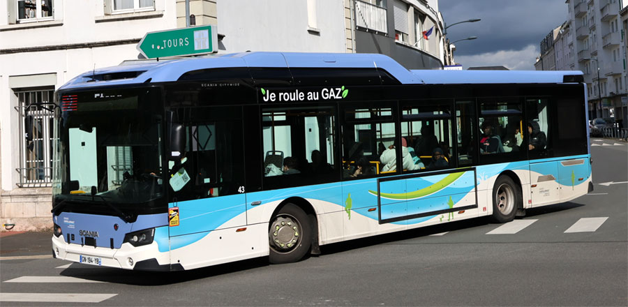 Bus au gaz à Châtellerault